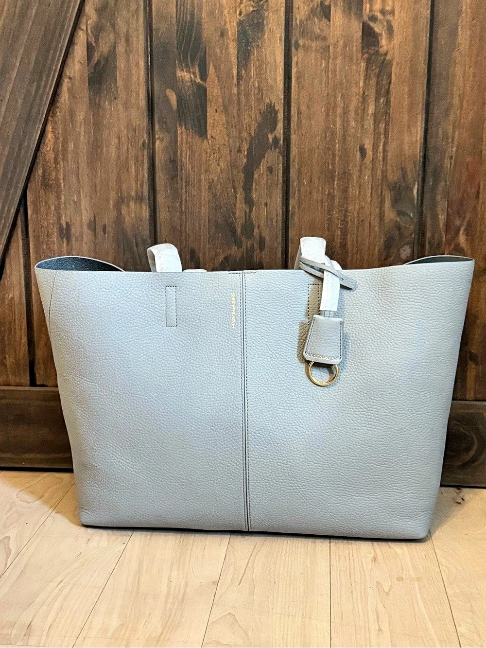 Maison de Sabré The Small Soft Tote Leather Tote Dove Grey  NWT